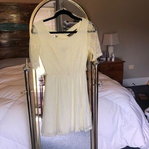 ivory lace 3/4 sleeve dress